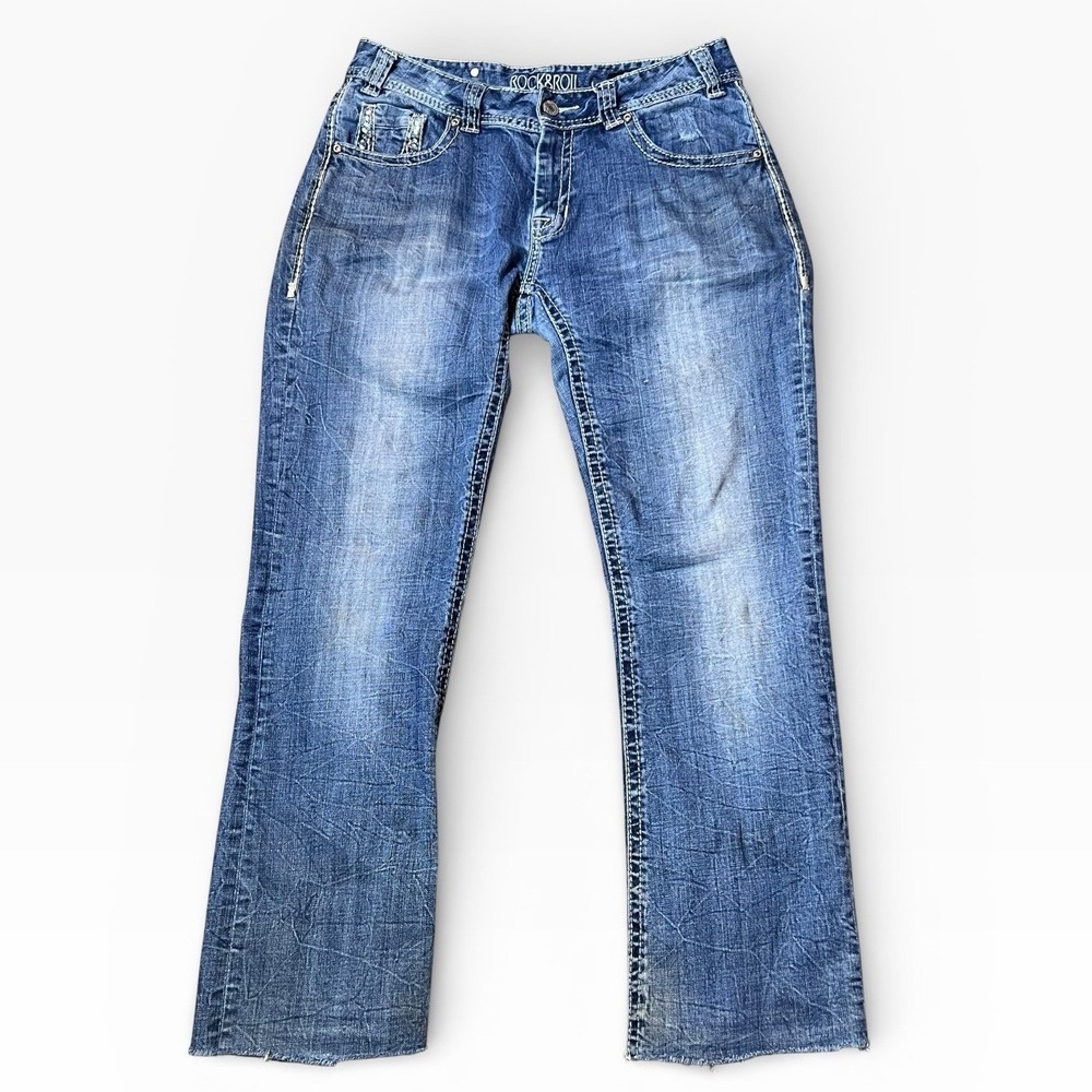 Rock & Roll Cowgirl Women's Blue Boot Cut Jeans